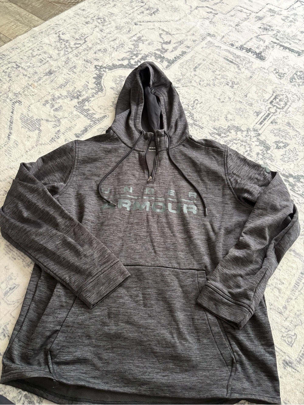 LG Heather Gray Pullover Hoodie with Logo